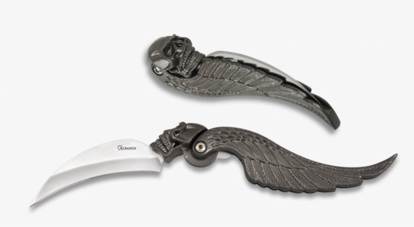Death Wing Skull Lock Knife - Knife, transparent png download