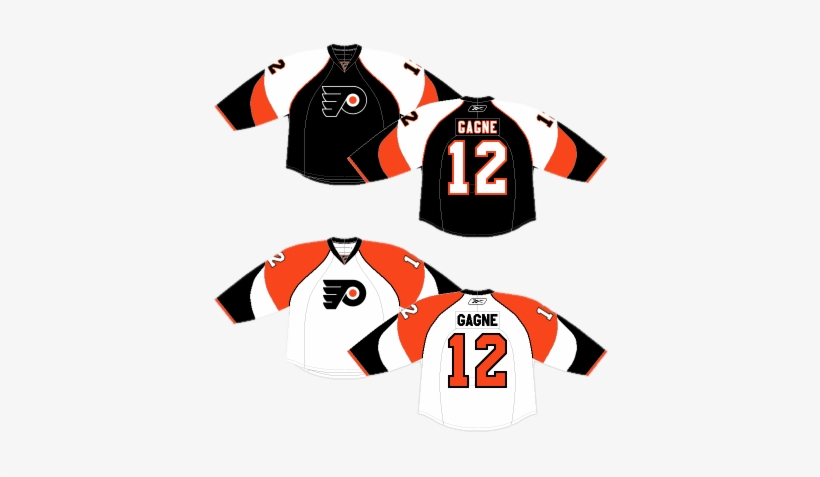 The Flyers Have Always Had A Thing With Shoulder Yokes - Flyers 2008 Away Jersey, transparent png download