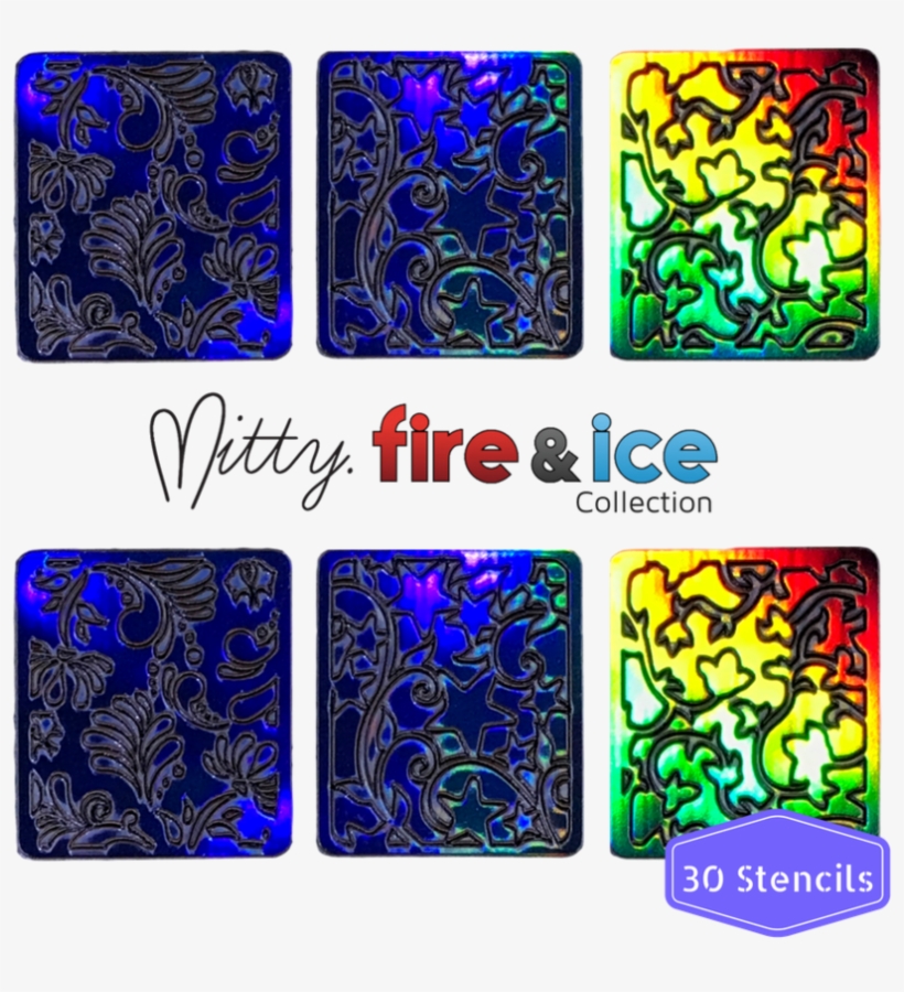Fire & Ice Stencil - Nail, transparent png download