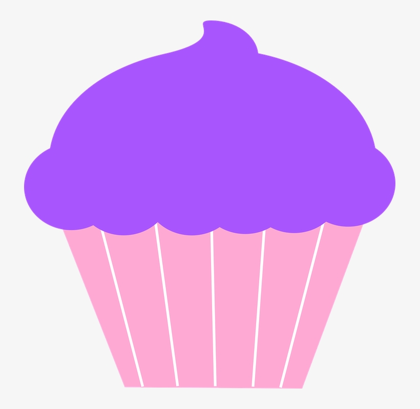 Cupcake Clip Art At Clker - Purple Cupcake Clipart, transparent png download