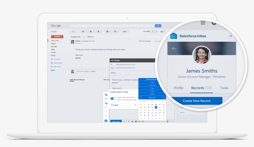 Bring The Power Of Crm To Your Gmail And Google Calendar - Salesforce G Suite, transparent png download