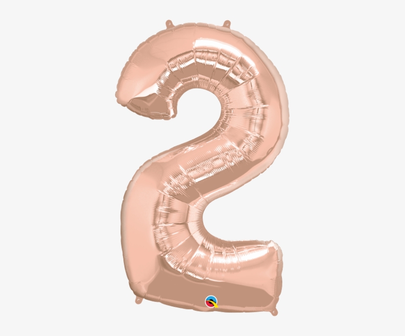 Rose Gold Number - Number 2 - Gold, transparent png download