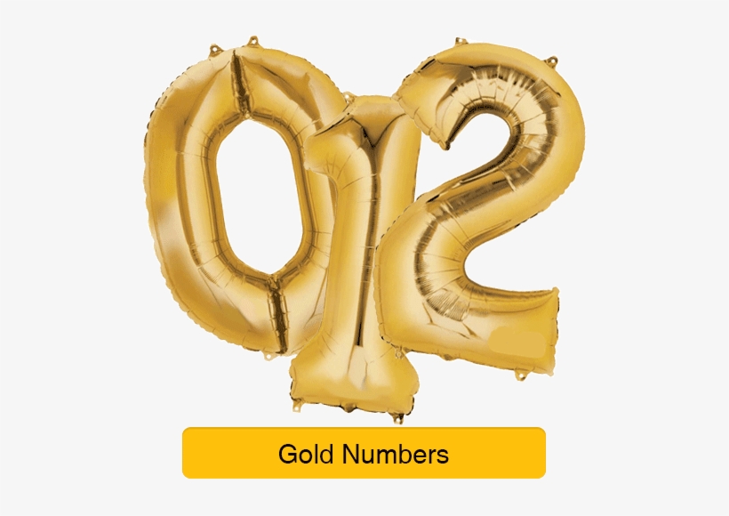 Rose Gold Numbers - Gold Number 2 Balloon - 16" Foil (each), transparent png download