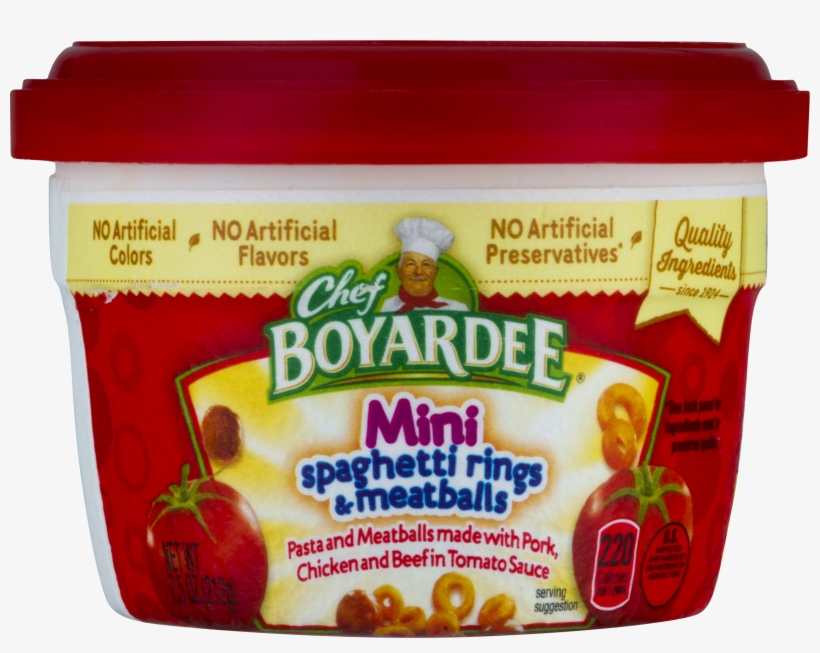 Chef Boyardee Mini-bites Spaghetti Rings & Meatballs, - Chef Boyardee, transparent png download