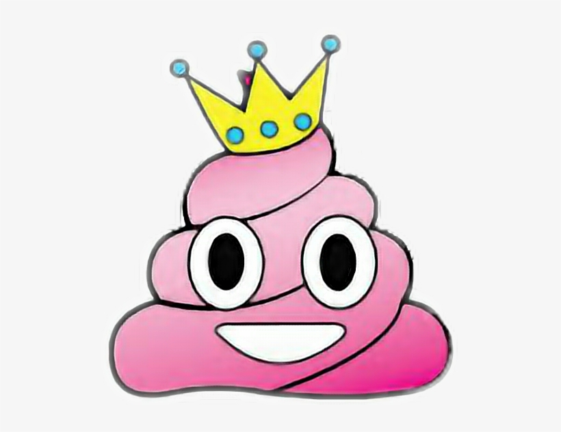 Princess Poo Princesspoo Pink Emojisticker Emoji Poop - Pink Princess Poop Emoji, transparent png download