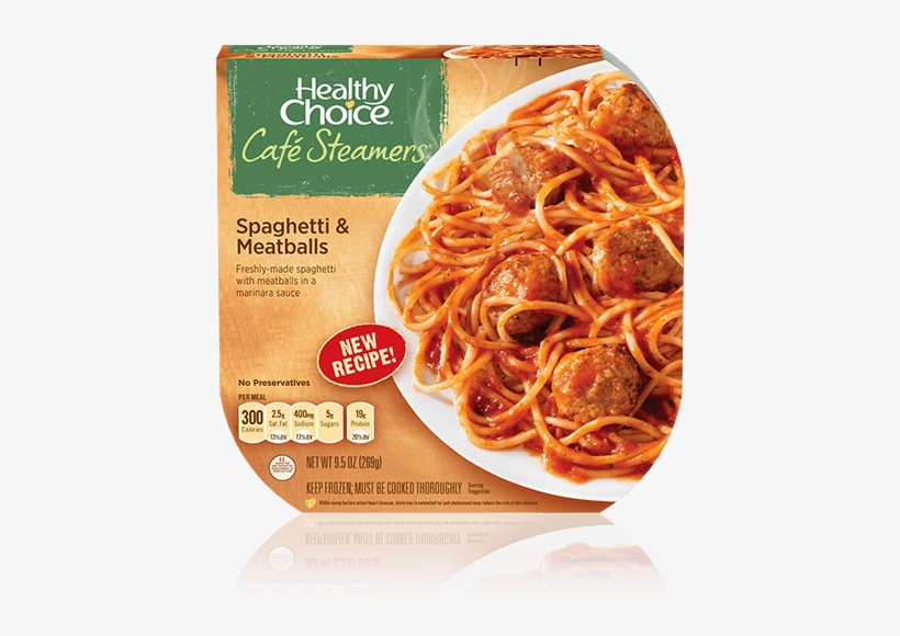 Healthy Choice Cafe Steamers Spaghetti And Meatballs, transparent png download