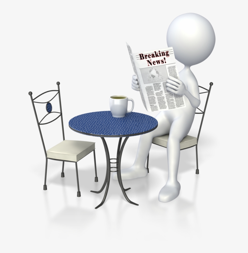 Reading The Newspaper Png, transparent png download