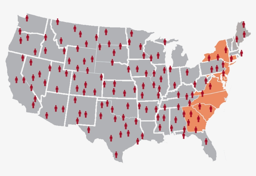 Us-map - Tiniest Town In Every State, transparent png download