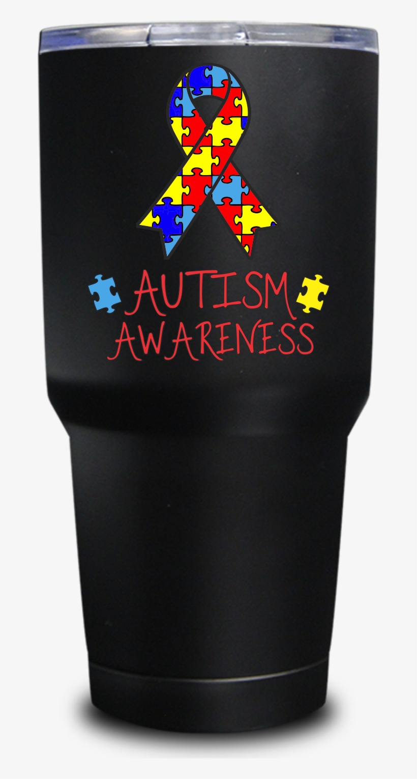 Autism Awareness Ribbon 30oz Uv Tumbler - Awareness Ribbon, transparent png download
