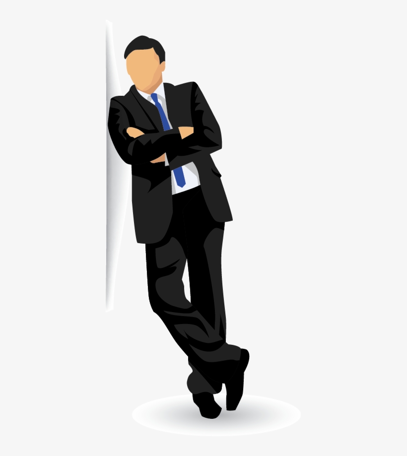 Businessman Leaning Alecba 2016 12 16t12 - Business People Poses, transparent png download