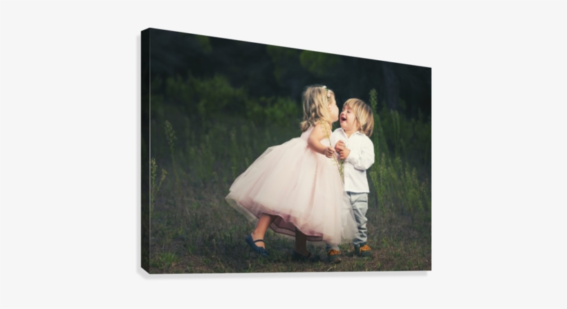 A Young Girl With A Pink Princess Dress Leans In To - Girl, transparent png download