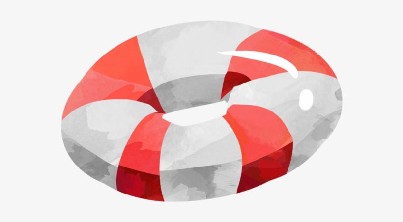 Red And White Donut Inner Tube - Imagem Png Pool Party, transparent png download