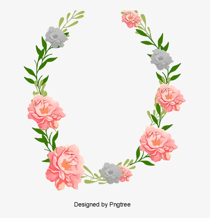 Hand-painted Lace Frame, Simple And Elegant, Flower - Portable Network Graphics, transparent png download