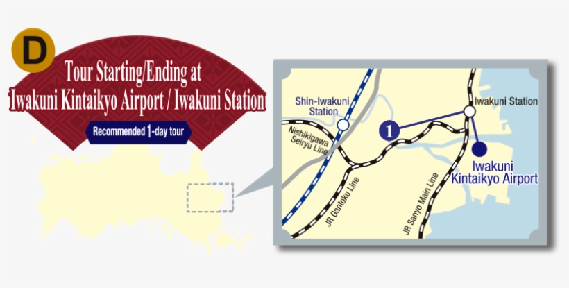 Tour Starting/ending At Iwakuni Kintaikyo Airport / - Iwakuni Station, transparent png download