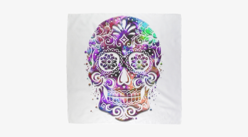 Series 1 Skull 5 ﻿sublimation Bandana - Decho Skull Halloween All Hallows' Eve Linen Cushion, transparent png download