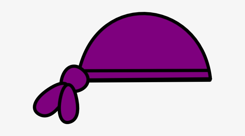 Purple Bandana Clip Art - Purple Bandana Clipart, transparent png download