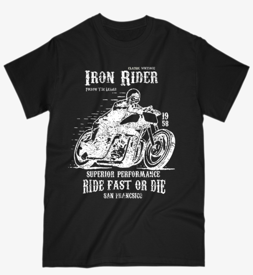 Mens T Shirts S / Black Iron Motorcycle Rider T Shirt - Shirt, transparent png download