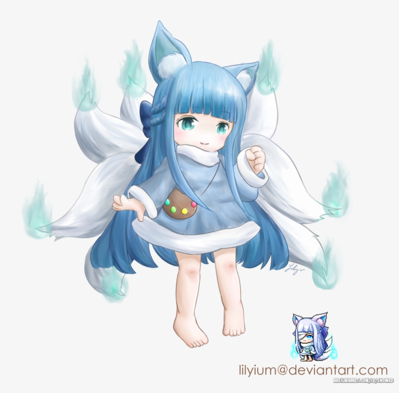 By Snowed - Spirited Nine Tails Maplestory, transparent png download