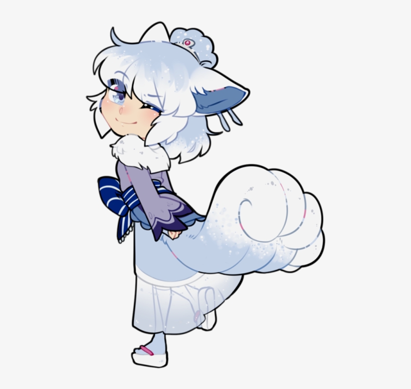It Was My Friend Cashew's Birthday Today So I Drew - Human Shiny Alolan Vulpix Girl, transparent png download