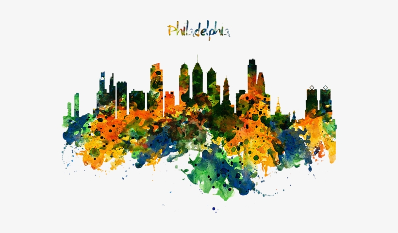 Philadelphia Watercolor Skyline - Deer Life By Ron Sexsmith, transparent png download