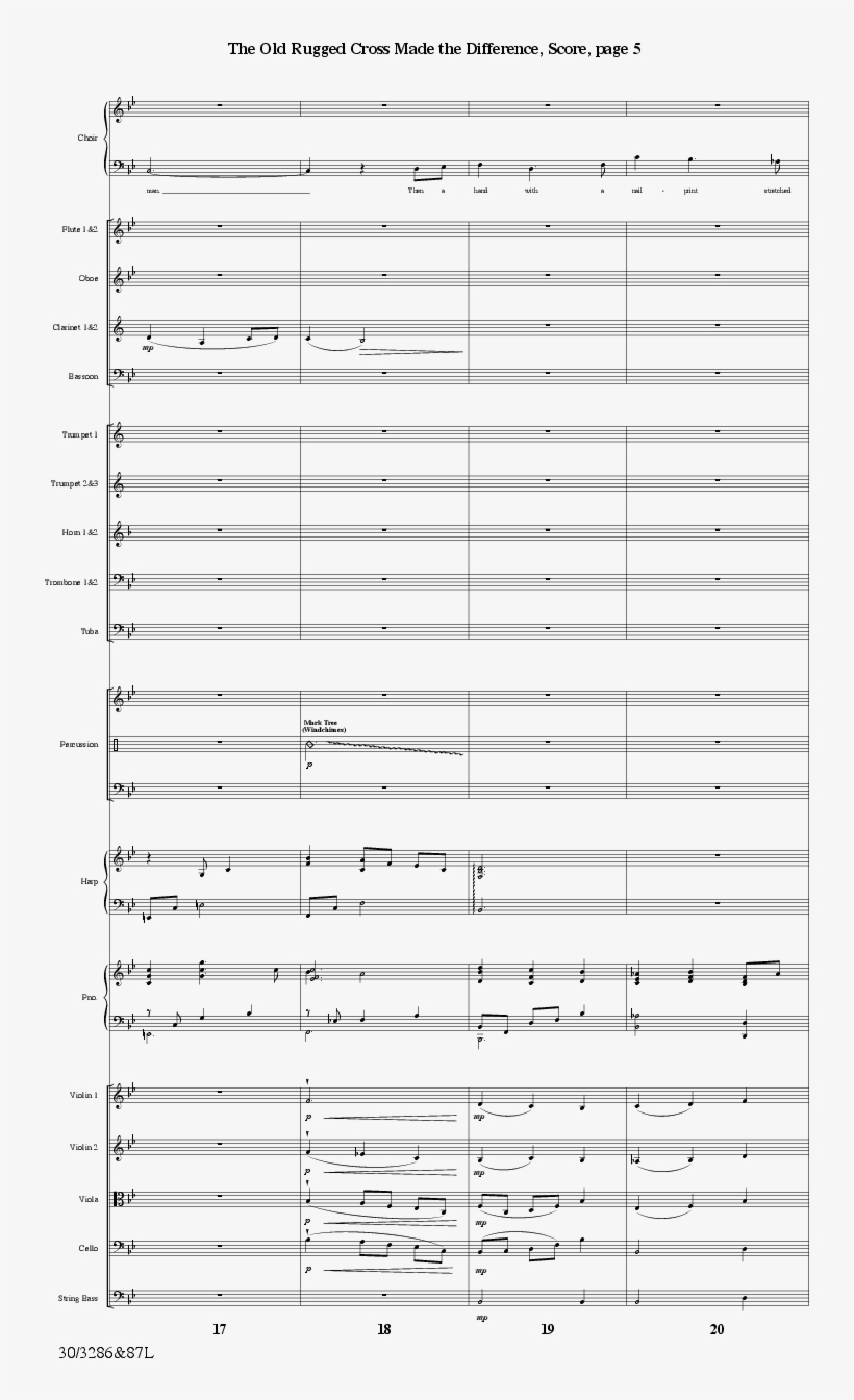 The Old Rugged Cross Made The Difference - Old Rugged Cross Made The Difference Score, transparent png download