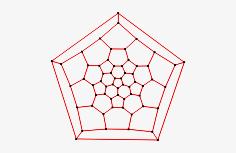 5-fold Schlegel Diagram - Truncated Icosahedron Planar Graph, transparent png download