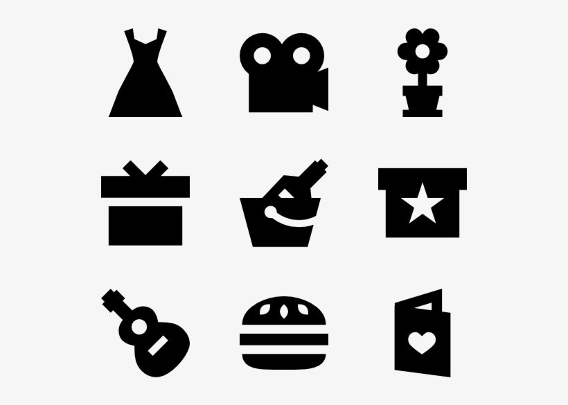 Birthday Party Elements - Personalized Offer Infographic Black Icon, transparent png download