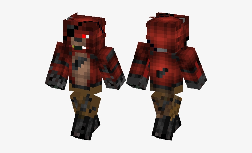 Fnaf Foxy - Fnaf 1 Foxy Minecraft Skin, transparent png download