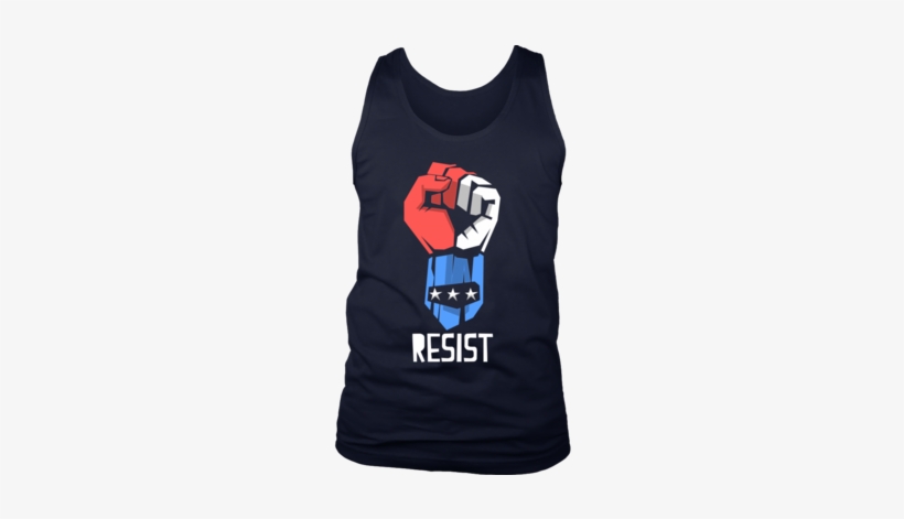 Resist Power Fist Pumping Patriotic Tank - All The Ghouls Love Me T-shirt Funny Halloween Shirts, transparent png download