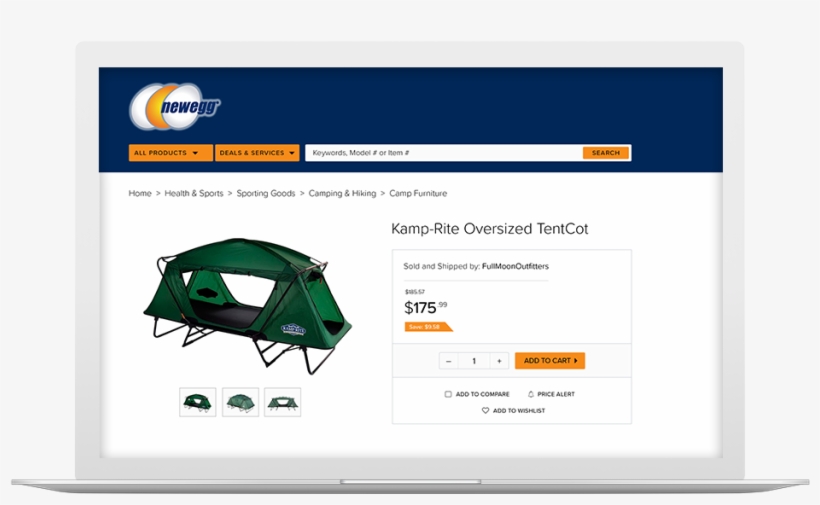 Newegg Inventory Management Software For Ecommerce - Kamp-rite Ctc Xl King Single Camping Tent Cot, transparent png download