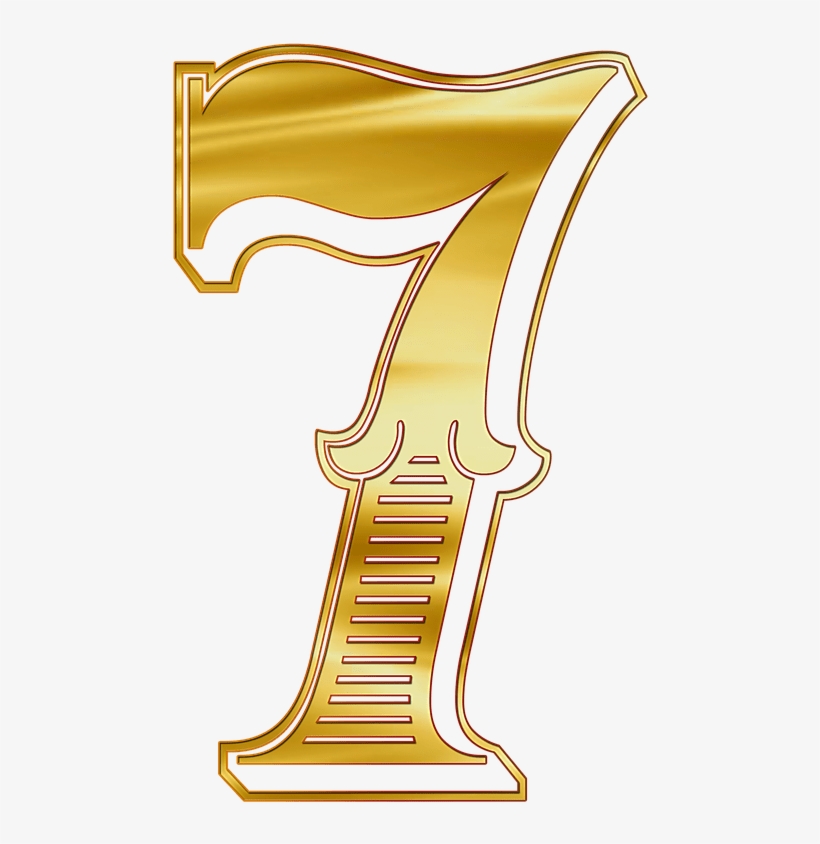 Number 7 Guilded Png - Number 7 Gold Png, transparent png download