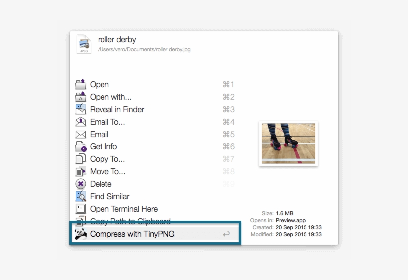 File Action For Tinypng - Alfred, transparent png download