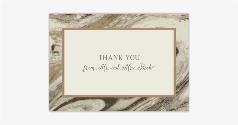 Marbled-thankyoucard - Picture Frame, transparent png download