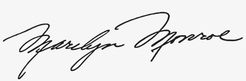 1601px-marilyn Monroe Signature - Marilyn Monroe Signature, transparent png download