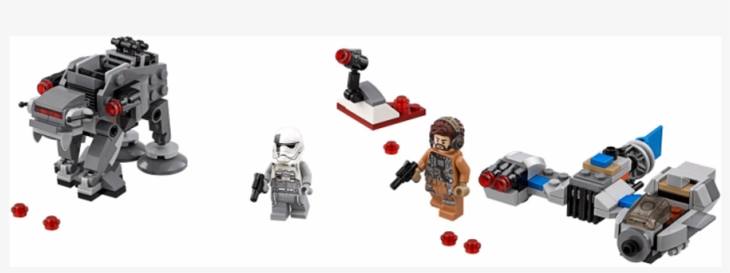 Lego Star Wars Microvaisseaux - Lego Star Wars Ski Speeder Vs First Order Walker Microfighters, transparent png download