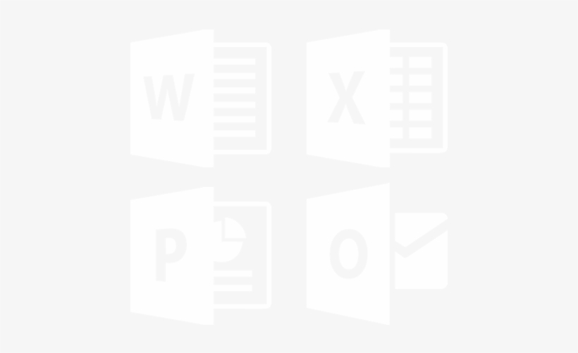 Office 2016 Suite - Microsoft Office 2016 Black & White, transparent png download