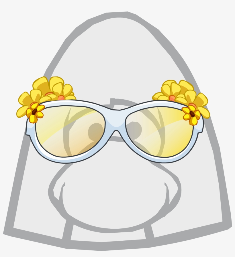 Daisy Glasses Icon - Club Penguin The Flip, transparent png download