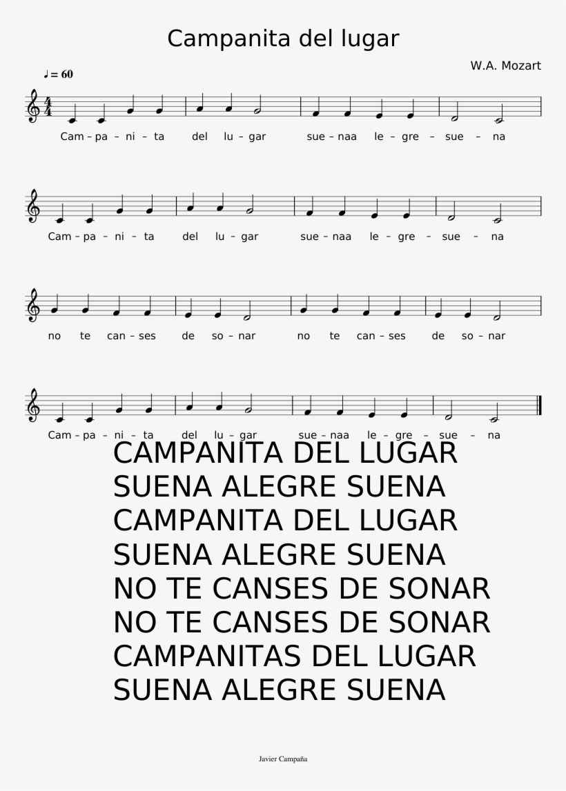 Campanitas Del Lugar - Campanitas Del Lugar Letra, transparent png download