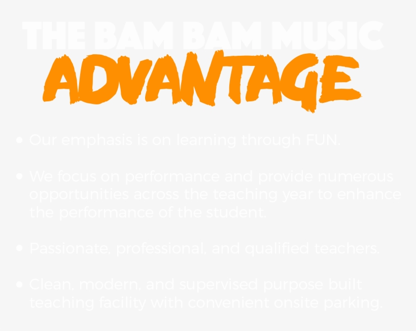 Why Choose To Learn At The Bam Bam Music School - Poster, transparent png download