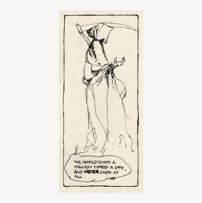 “ The World Ends A Million Times A Day ” - Drawing, transparent png download