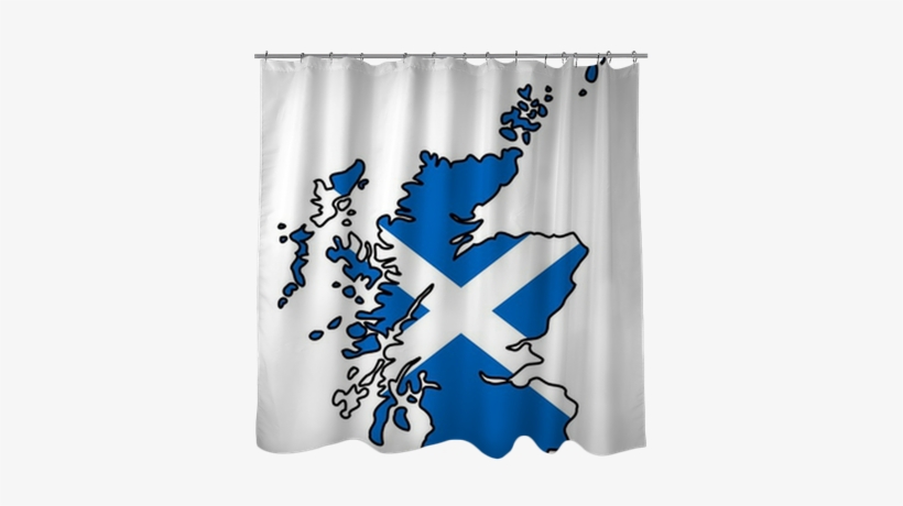 Outline Of Scotland Filled In With Scottish Flag Shower - Outline Of Scotland, transparent png download