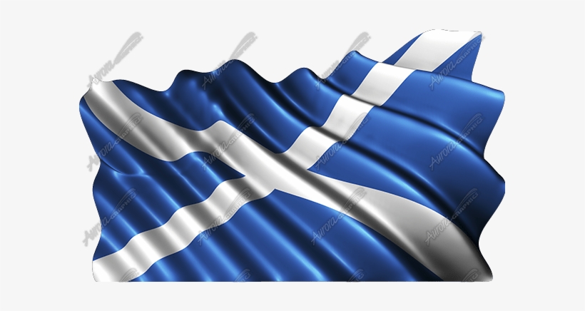 Waving Scotland Flag - Decal, transparent png download
