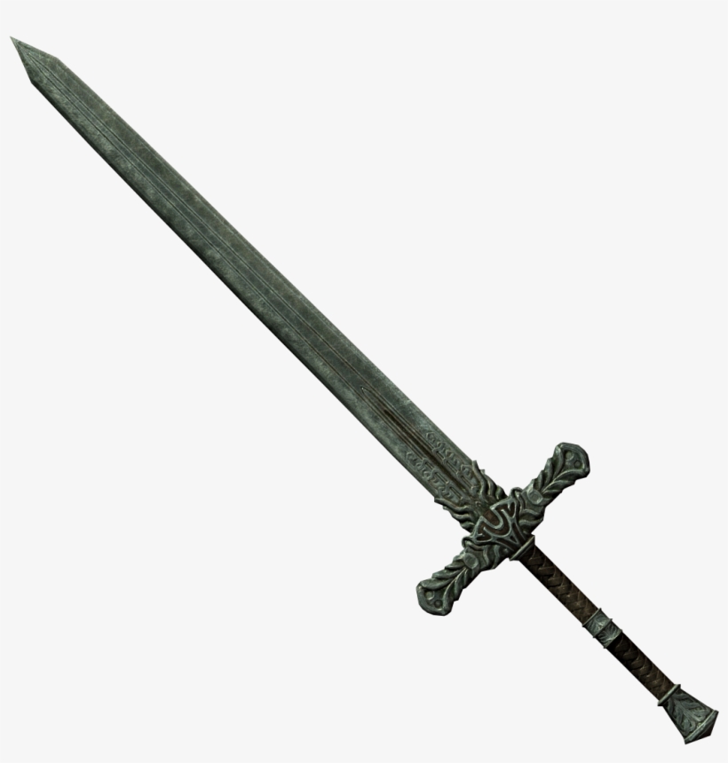 Silver Greatsword - Morrowind Swords, transparent png download