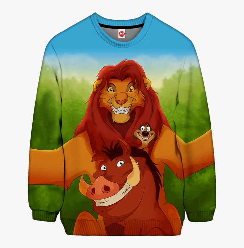 Hakuna Matata Sweatshirt - Lion King Selfie, transparent png download