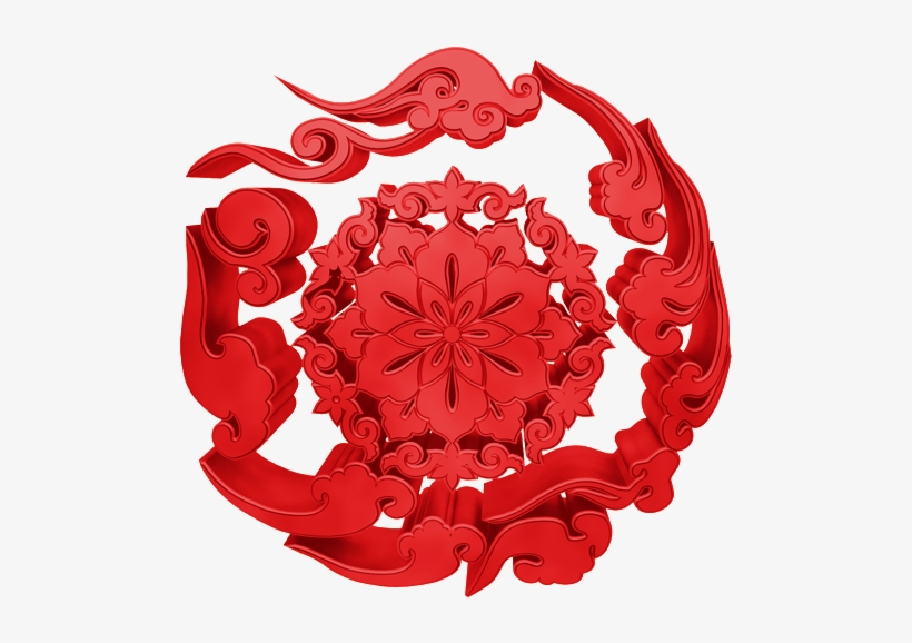 Red Festive Vintage Pattern Decoration Vector - Illustration, transparent png download