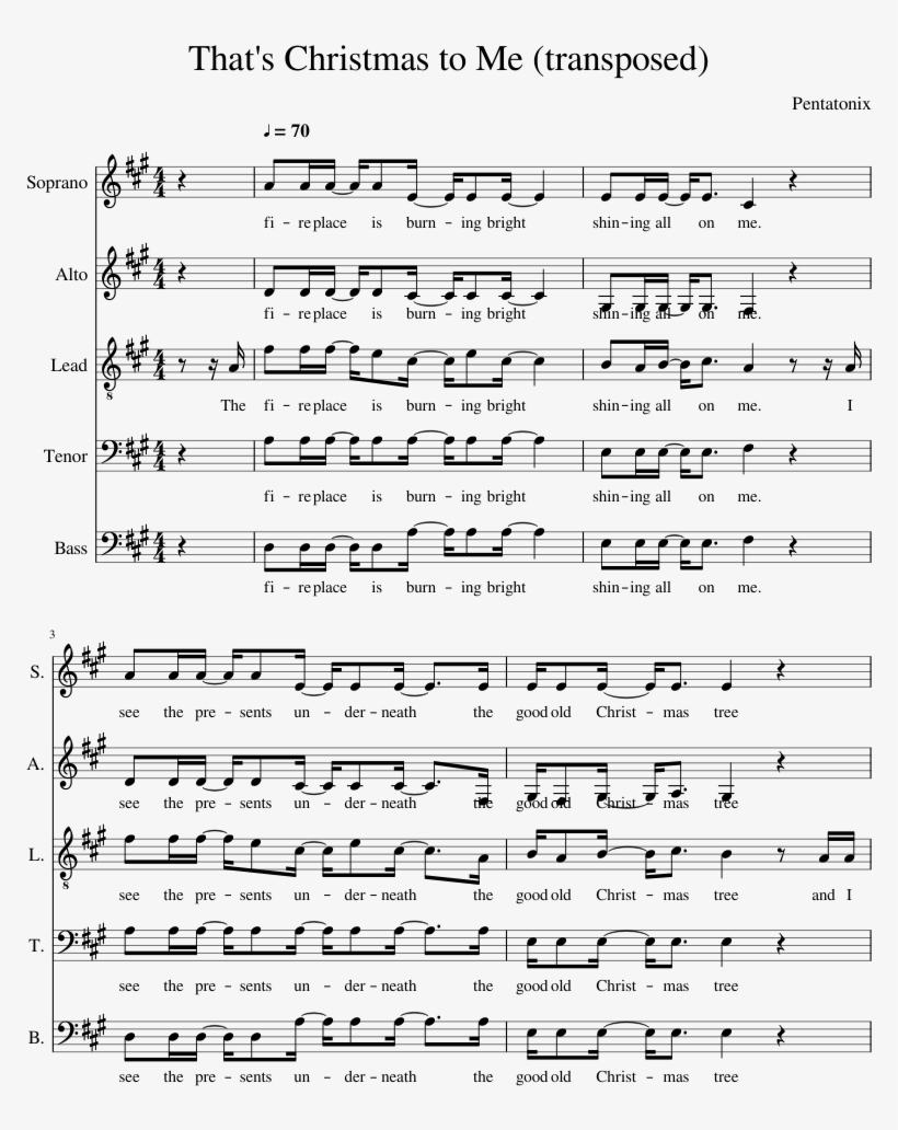 That S Christmas To Me Pentatonix Ukulele Chords Christmaswalls - Sheet Music, transparent png download