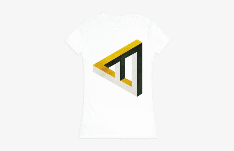 Triangle Optical Illusion Womens T-shirt - I M A Badass Mom, transparent png download