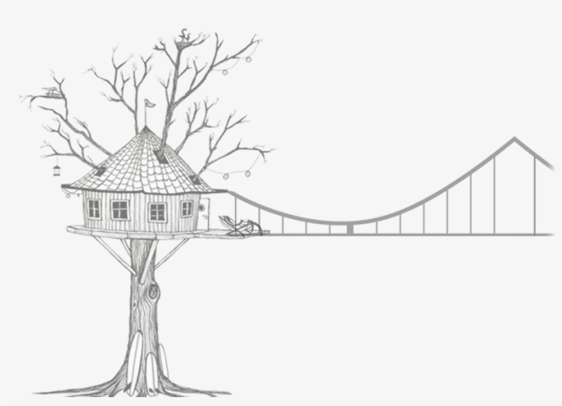 Our Specialities - Treehouse Black And White Clipart, transparent png download