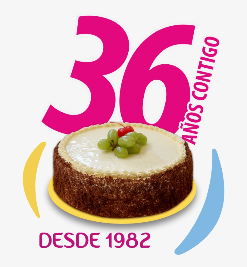36 Años De Experiencia Rosa De Sarón - Pastel Con 36 Años, transparent png download