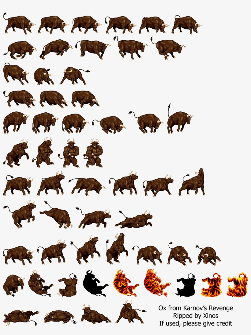 Click For Full Sized Image Ox - Ox Sprite, transparent png download